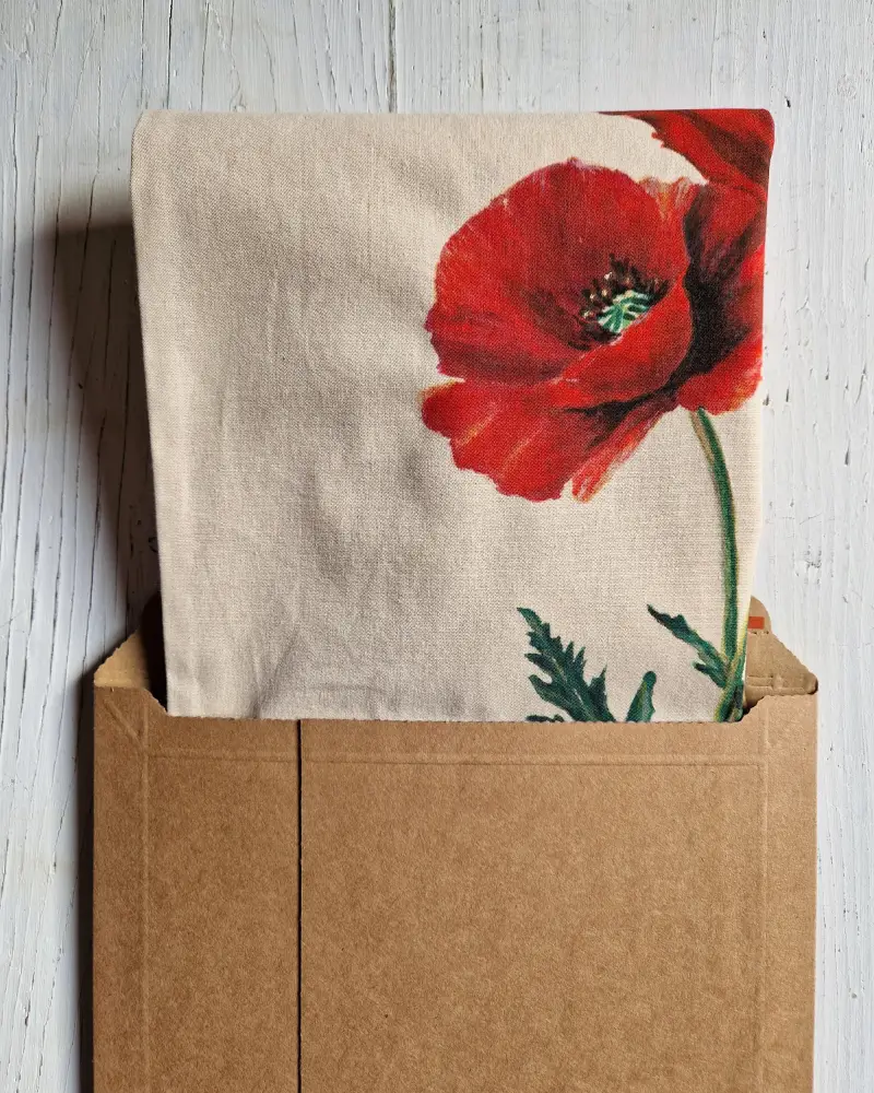 Sacoșă pictată manual – “Maci în lumină” | Accesoriu unicat, fabricat în România [3]