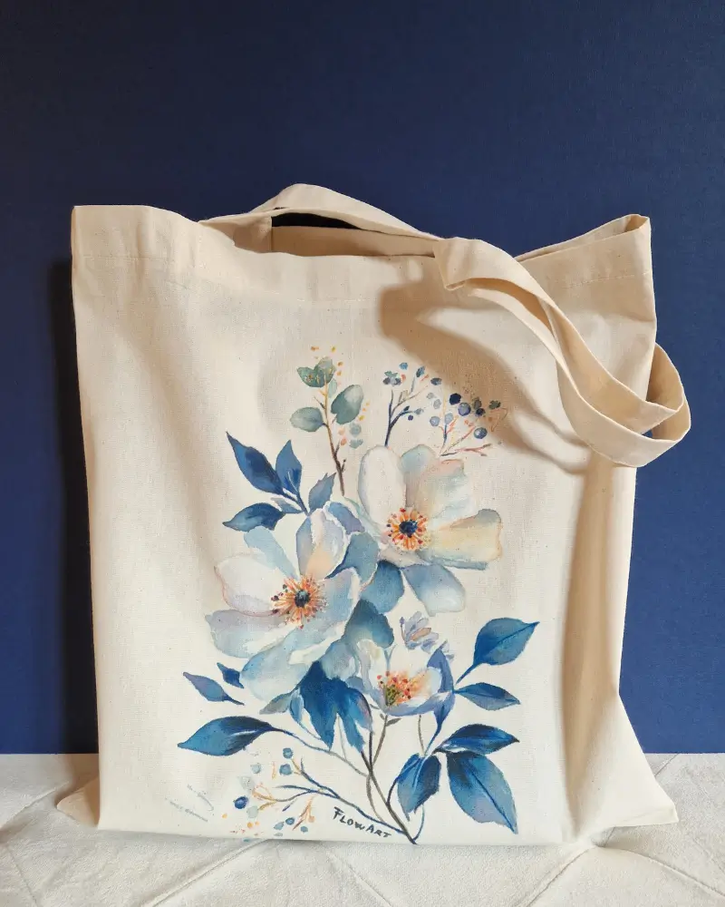 ARTĂ DE PURTAT - Sacoșă pictată manual – Răcoare de dimineață | Fabricat în România