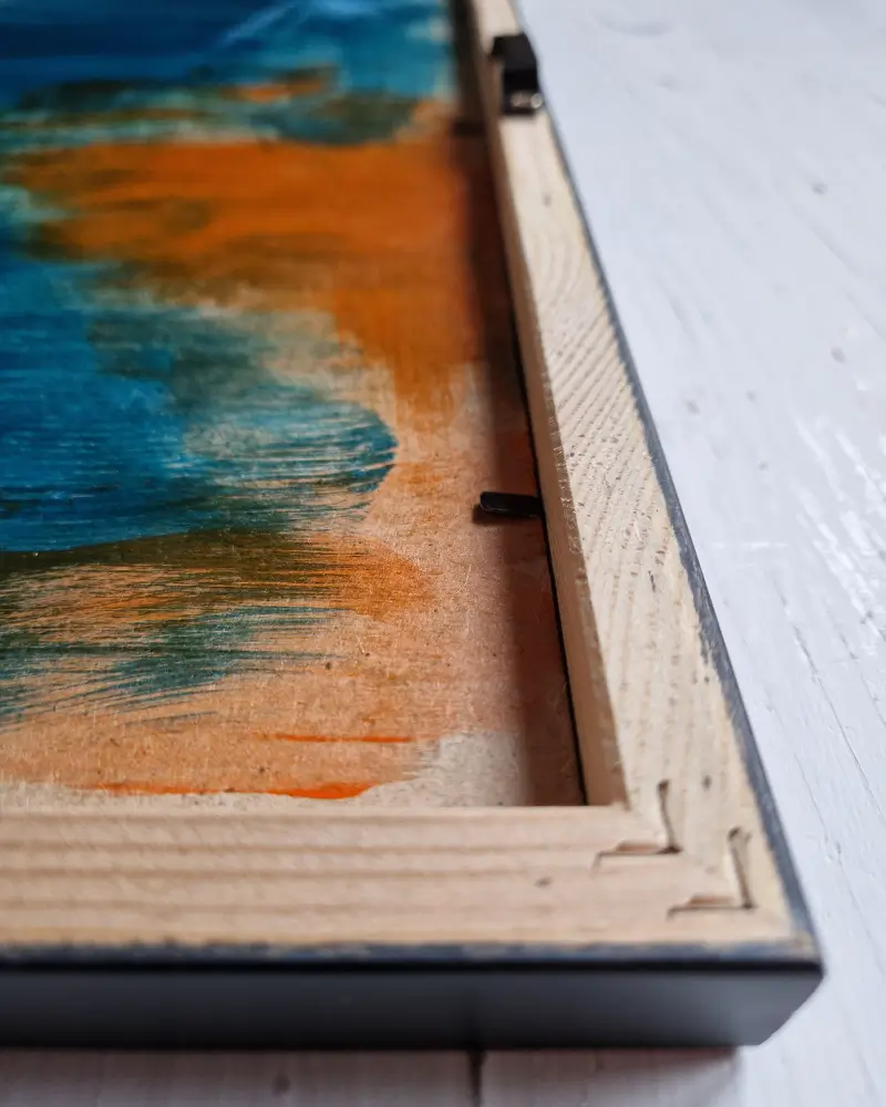 Tablou "Umbre și petale" - pictură florală incadrata [5]