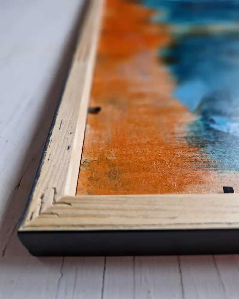 Tablou "Umbre și petale" - pictură florală incadrata [4]