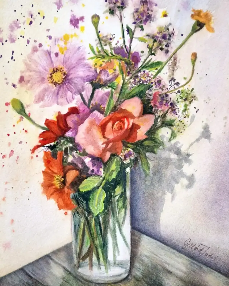 Vară Colorată - Acuarelă Originală [1]