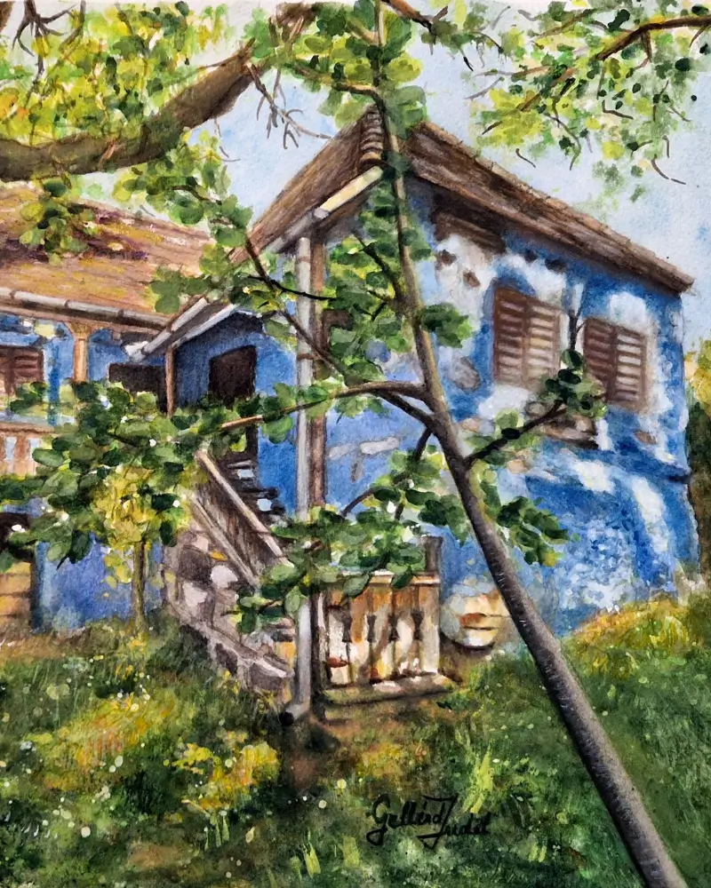 Visuri Albastre - Pictură Acuarelă de Judit Gellerd | Flow Art Transilvania [8]