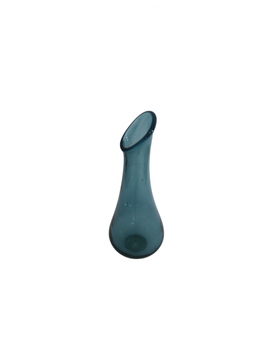 Vaza din sticla lucrata manual, Blue Ocean [5]