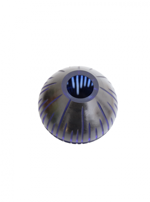 Vaza din sticla lucrata manual, Wave [5]