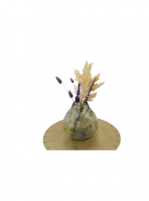 Vaza din sticla lucrata manual, Gold Ombres [2]