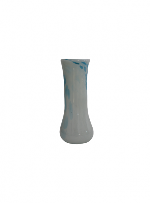 Vaza din sticla lucrata manual, Snow Blue 2 [2]