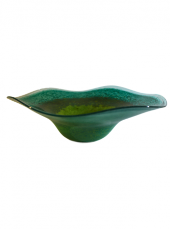 Platouri - Platou din sticla lucrat manual, Green Fusion