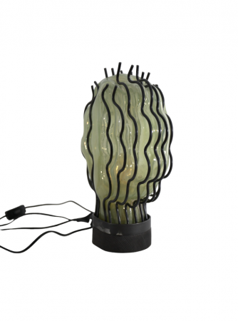 Veioza lucrata manual, din sticla si fier forjat, Cloudiness Lamp [1]