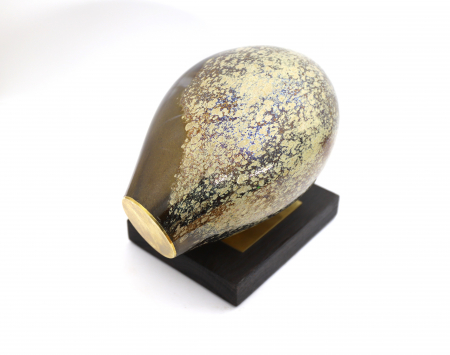Sculptura din sticla lucrata manual, Gold Face [3]