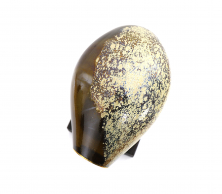 Sculptura din sticla lucrata manual, Gold Face [2]