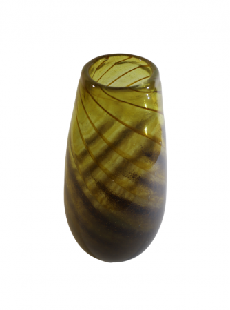 Vaza din sticla lucrata manual, Brown Storm [1]