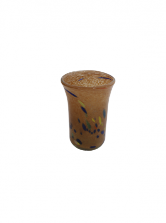 Vaza din sticla lucrata manual, Brown Multi [4]