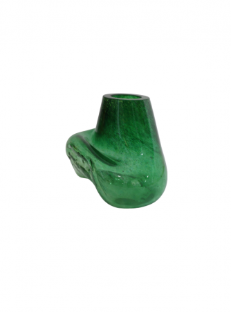 Vaza din sticla lucrata manual, Green imprint [1]