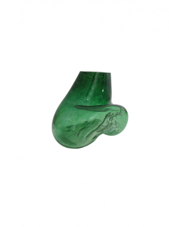 Vaze - Vaza din sticla lucrata manual, Green imprint
