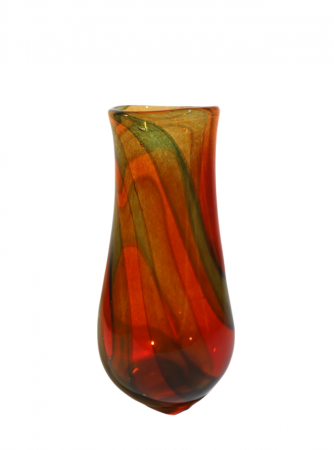 Vaze - Vaza din sticla lucrata manual, Red & Green Aurora 1