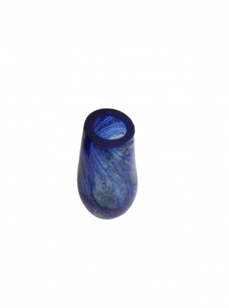 Vaza din sticla lucrata manual, Blue Aurora [2]