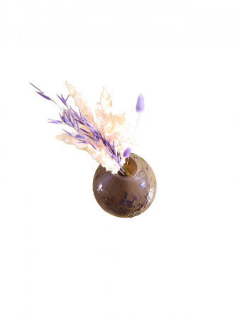 Vaza din sticla lucrata manual, Brown Ombres [1]