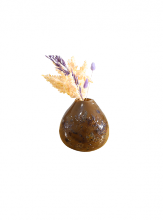 Vaze - Vaza din sticla lucrata manual, Brown Ombres