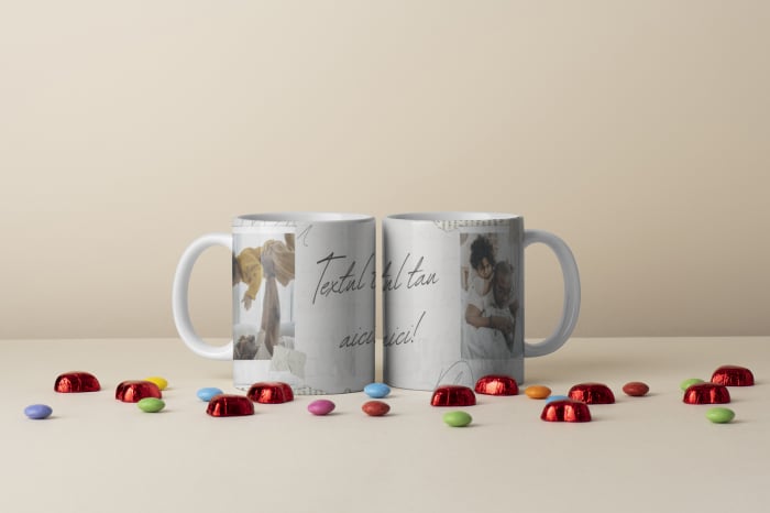 Cana personalizata cu 2 imagini si text [2]