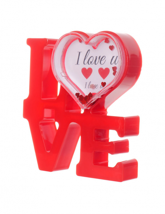 Glob Personalizat insertie foto LOVE rosu cu Led [3]