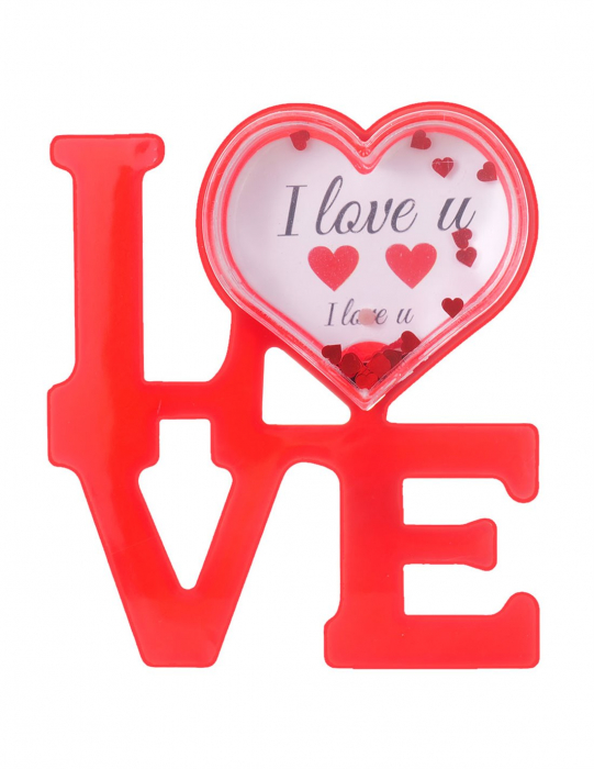 Glob Personalizat insertie foto LOVE rosu cu Led [2]
