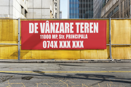 Print Dimensiuni Mari - Banner personalizat TEREN DE VANZARE 120x50 cm.