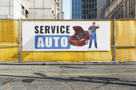 Print Dimensiuni Mari - Banner personalizat SERVICE AUTO