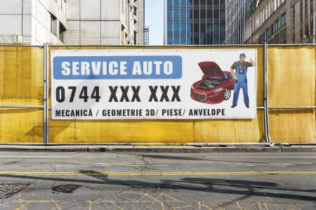 Print Dimensiuni Mari - Banner personalizat SERVICE AUTO  cu numar de telefon si servicii