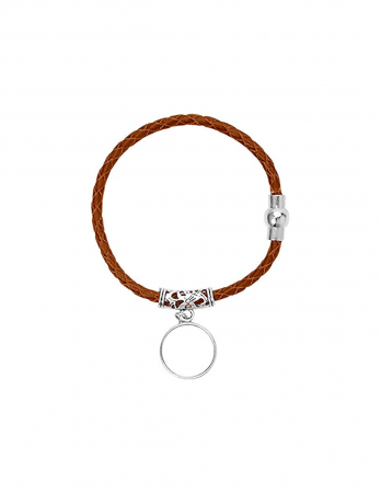 Bratara - Bratara de piele cu pandantiv sublimabil - maro