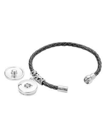 Bratara de piele cu pandantiv sublimabil - maro [2]