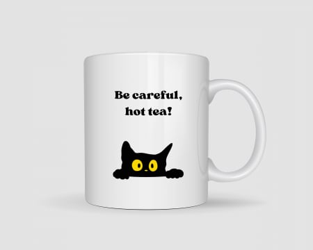 Cani cu Mesaje Motivatioanle - Cana personalizata hot tea pisica