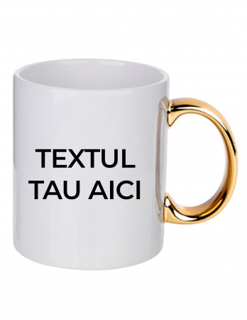 Cana personalizata tarta GOLD imagine sau text [1]