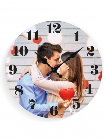 Ceas - Ceas din sticla personalizat rotund 18 cm de perete