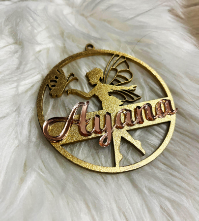 Glob 3D personalizat din MDF cu nume din Plexiglas Oglinda [2]