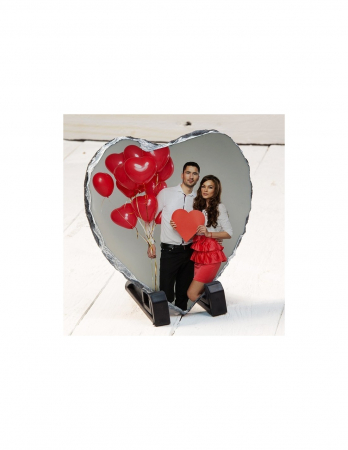 Placa ardezie personalizata in forma de inima 20x20 cm [1]