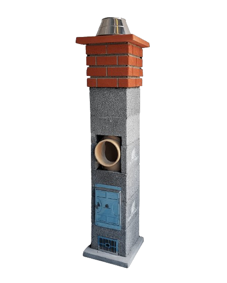 Coș de fum profesional - PremierHORN,  culoare decorativă cărămiziu [1]