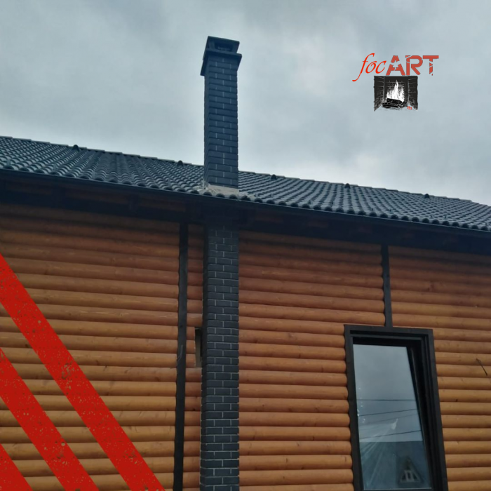 Coș de fum profesional - PremierHORN,  culoare decorativă roșu [8]
