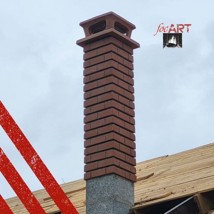 Coș de fum profesional - PremierHORN,  culoare decorativă roșu [7]