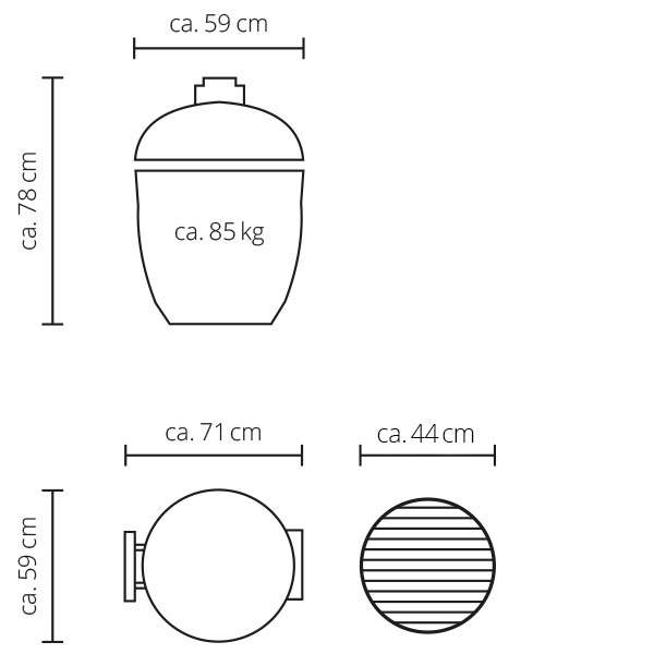 Grill ceramic cu cărbuni Monolith CLASSIC PRO-Serie 2.0 negru [8]