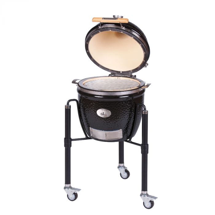 Grill ceramic cu cărbuni Monolith JUNIOR Pro Serie 2.0 negru cu suport metalic [3]