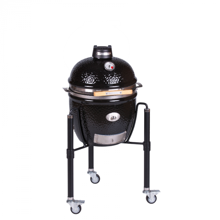 Grill ceramic cu cărbuni Monolith JUNIOR Pro Serie 2.0 negru cu suport metalic [4]