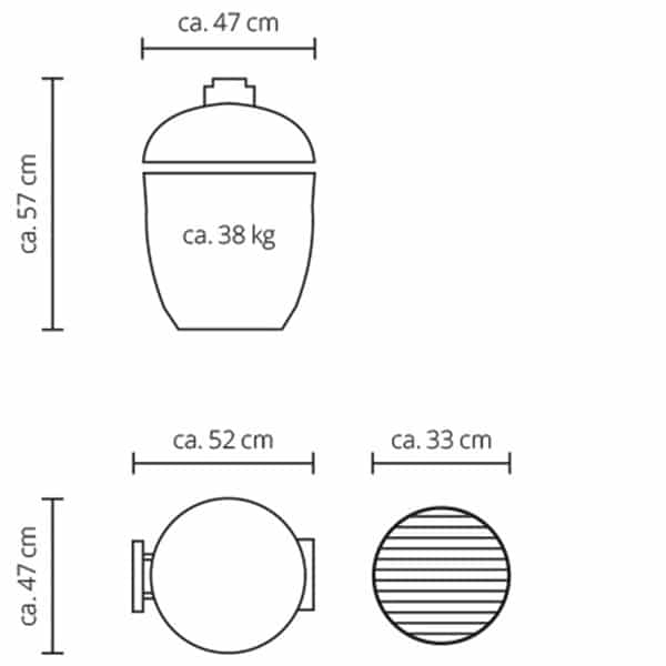 Grill ceramic cu cărbuni Monolith JUNIOR Pro Serie 2.0 roșu [3]