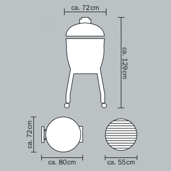 Grill ceramic cu cărbuni Monolith LeChef ProSerie 2.0 negru cu suport metalic [13]
