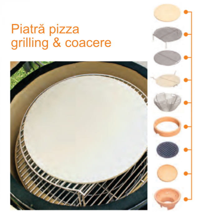 Grill ceramic cu cărbuni Monolith LeChef ProSerie 2.0 negru cu suport metalic [12]