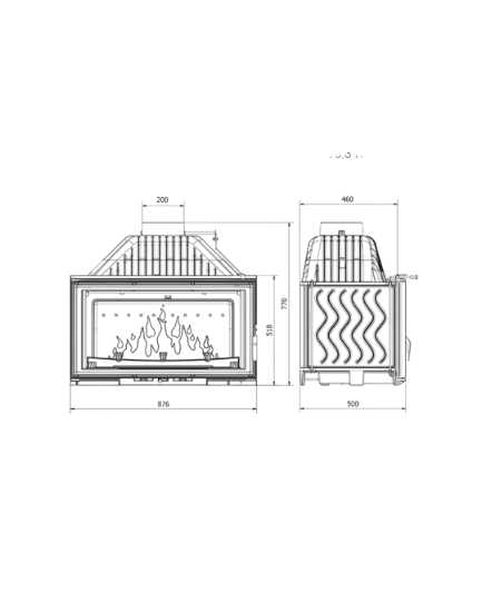 Kawmet W15 - 16,3kW Focar șemineu fontă [12]