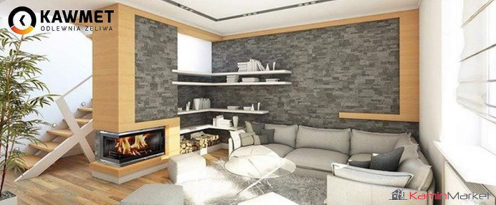 Kawmet W16 Sticlă laterală Stânga - 13,5kW  Focar șemineu fontă [8]