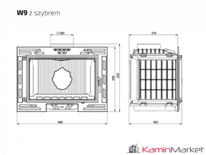 Kawmet W9 - 9.8kW Focar șemineu fontă [7]