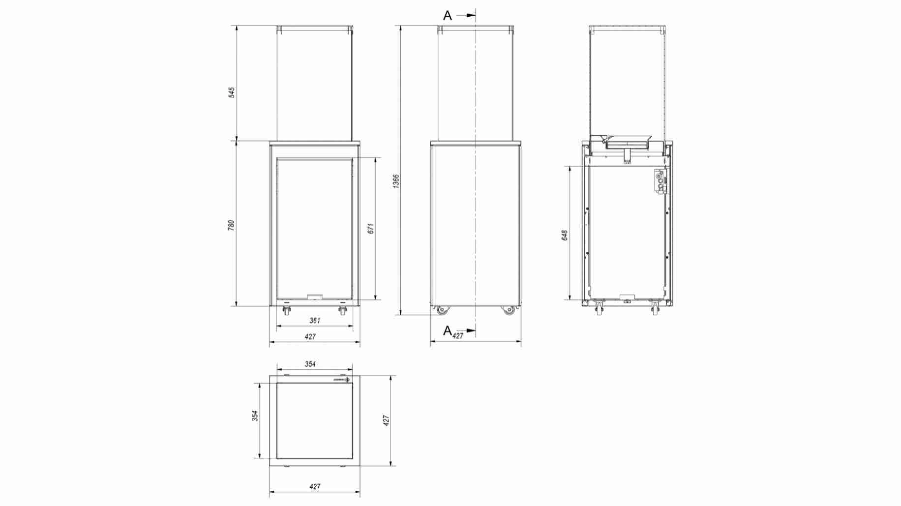Patio Mini Negru Manual S - Incalzitor pe gaz [6]