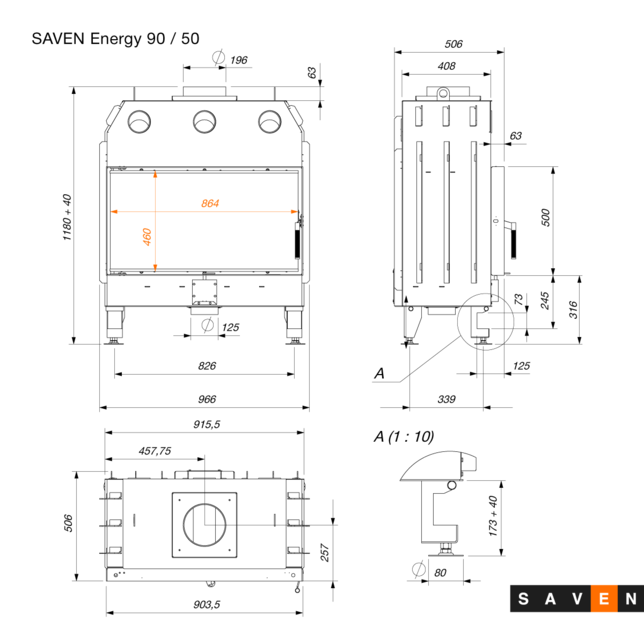 SAVEN Energy - Focar sticlă standard 90x50 [13]