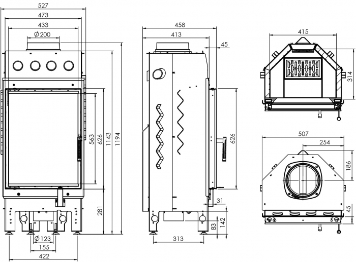 Semineu 11 kW Albero AL11S.V-D [4]